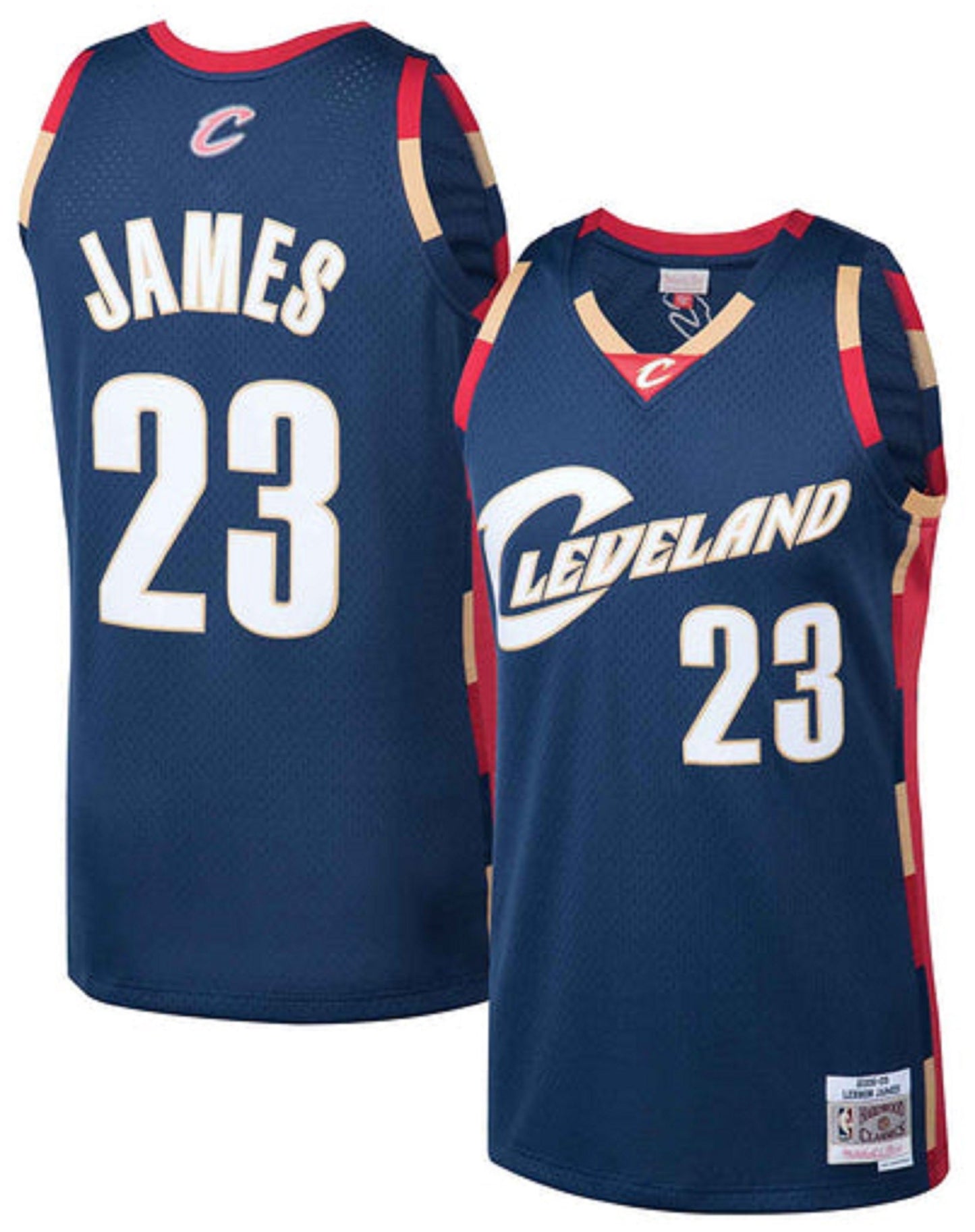 Mitchell & Ness Men's NBA Cleveland Cavaliers LeBron James 2008-09 Hardwood Classics Swingman Jersey - Navy