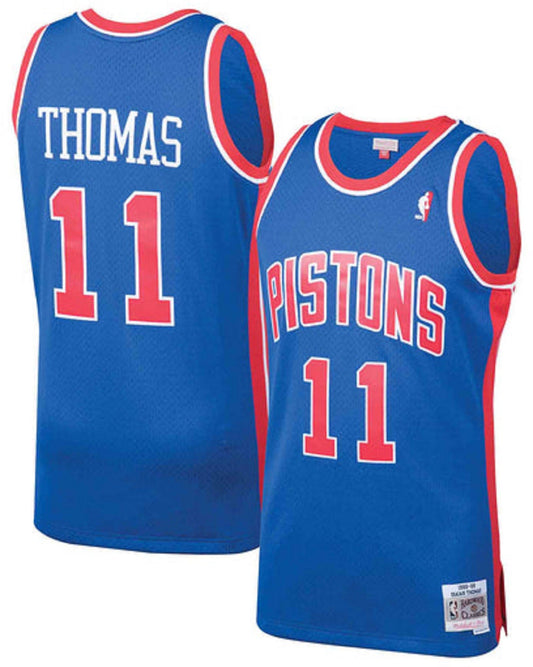 Men's Mitchell & Ness NBA Isiah Thomas Detroit Pistons 1988/89 Hardwood Classics Swingman Jersey - Blue