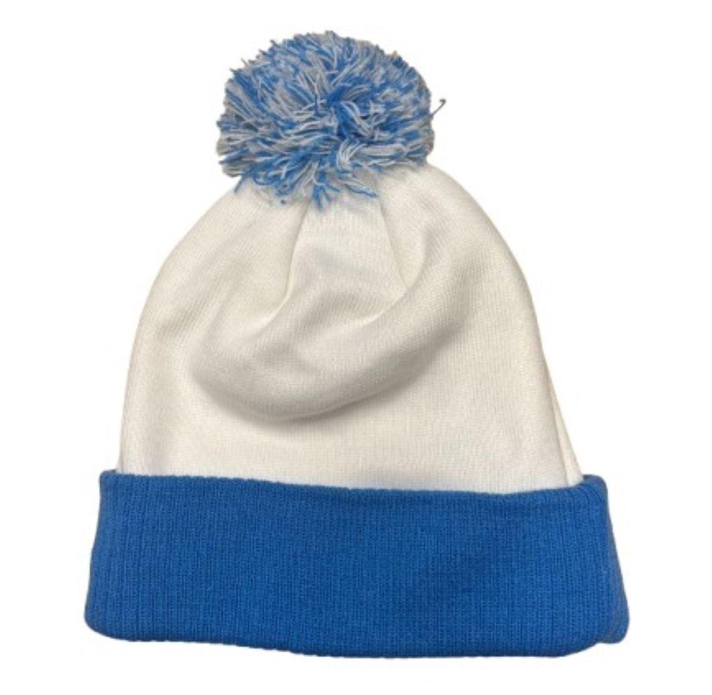 Men's New Era Detroit Lions Spirit Cuffed Knit Pom Beanie - White/Blue