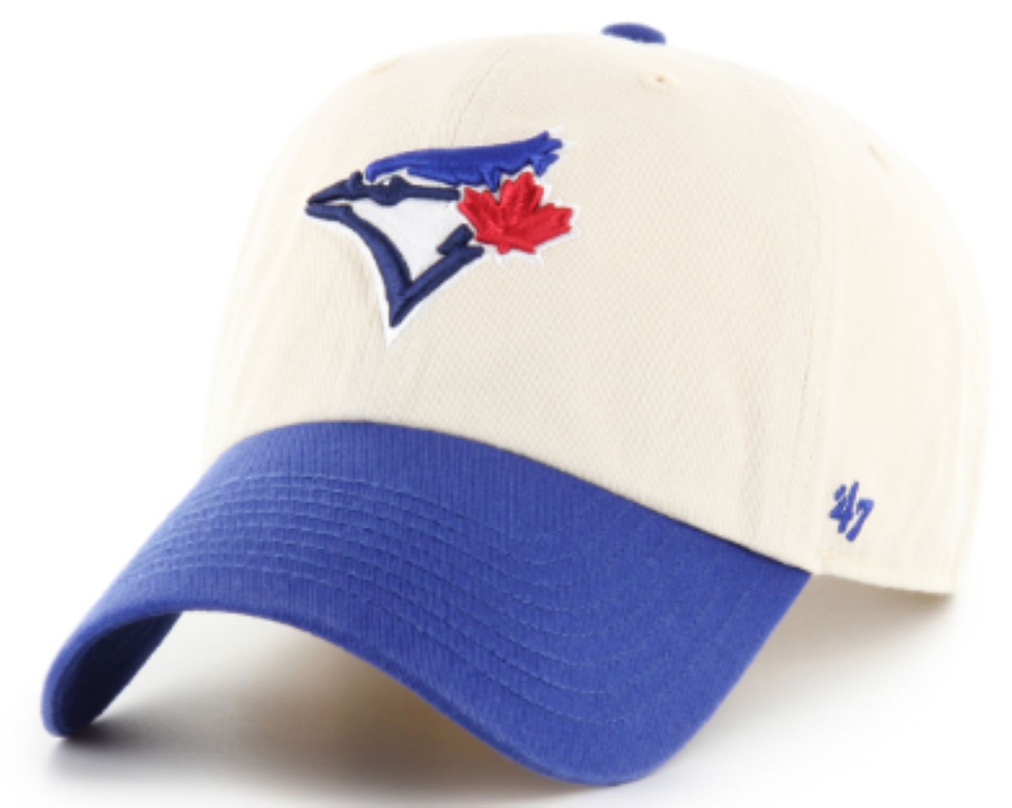 '47 MLB Toronto Blue Jays Natural Two Tone Clean Up Hat - Cream/Blue