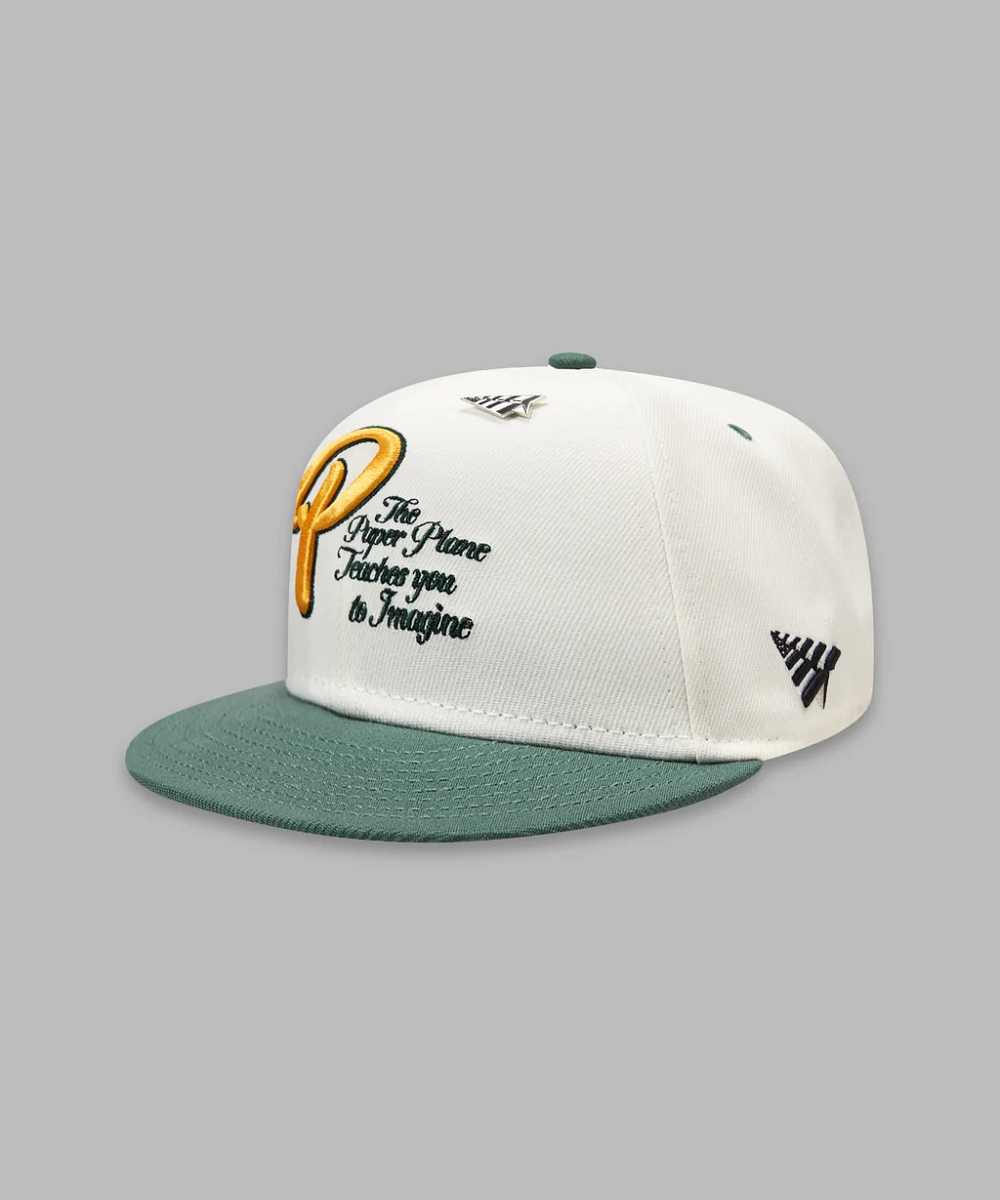Paper Planes Scripted Mantra Color block Snapback Hat - White