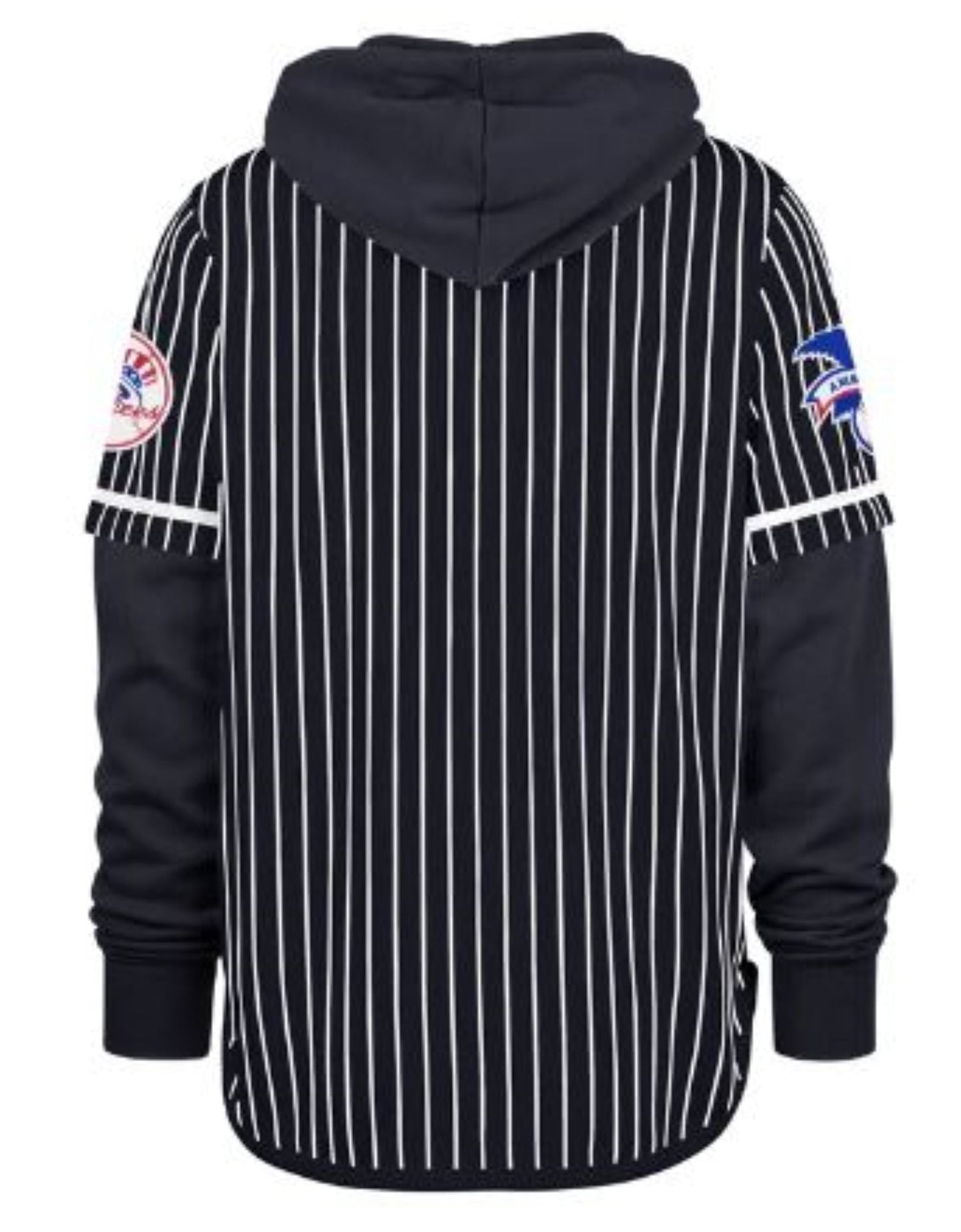 '47 MLB New York Yankees Pinstripe LC Double Header Shortstop Pullover Hoodie - Royal Blue