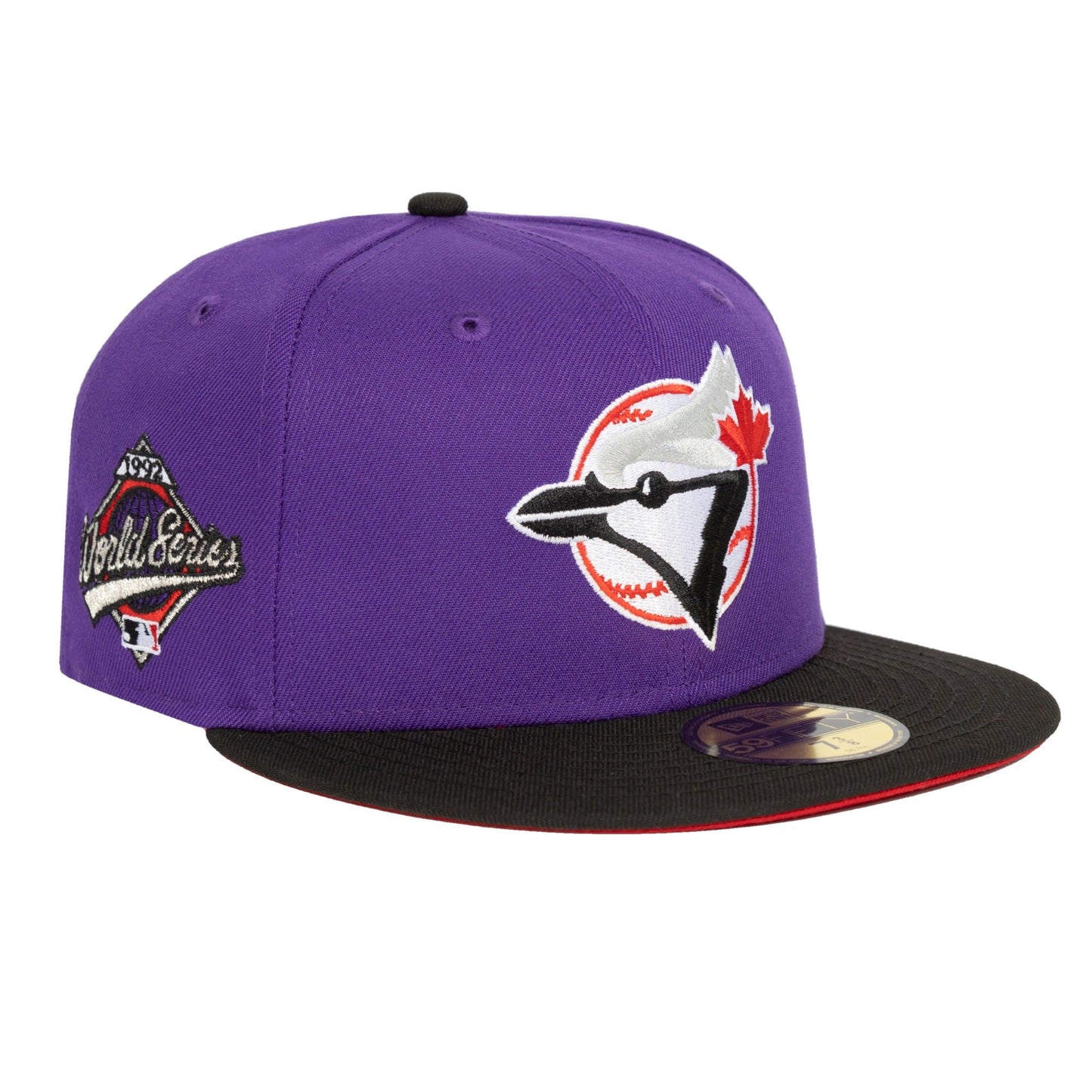 New Era 1992 World Series Toronto Blue Jays 59FIFTY Custom Fitted Hat - True Purple/Black