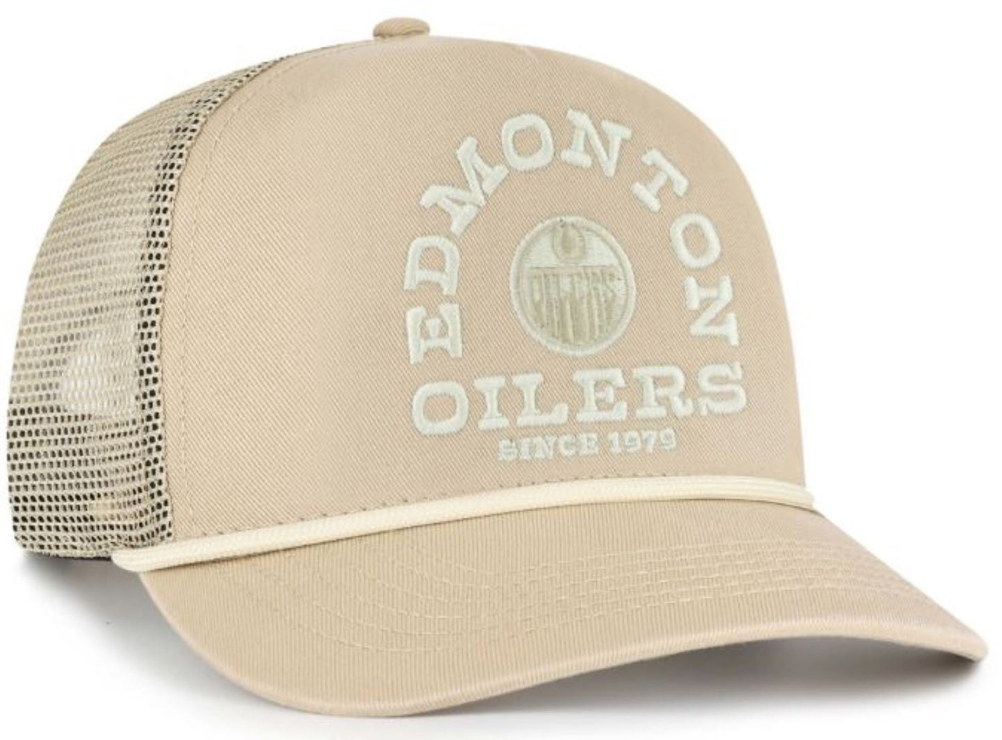 '47 NHL Edmonton Oilers Ranchero Mesh Hitch Adjustable Hat - Khaki