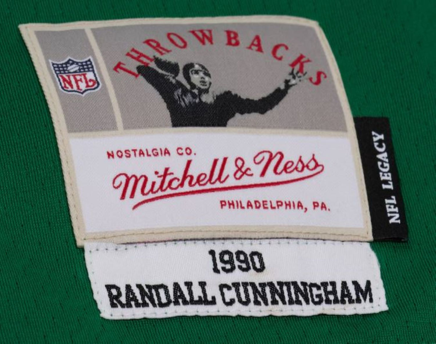 Mitchell & Ness Randall Cunningham Philadelphia Eagles 1990 Legacy Player Jersey - Kelly Green