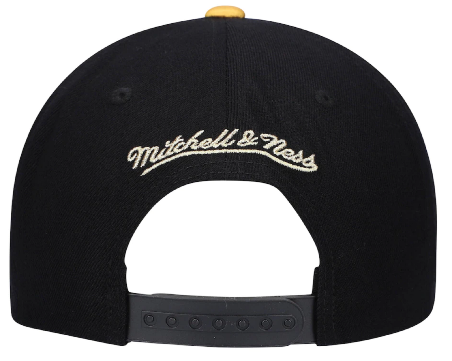 Men's Mitchell & Ness Black Toronto Raptors Dribble Gold Tip II - Snapback Hat