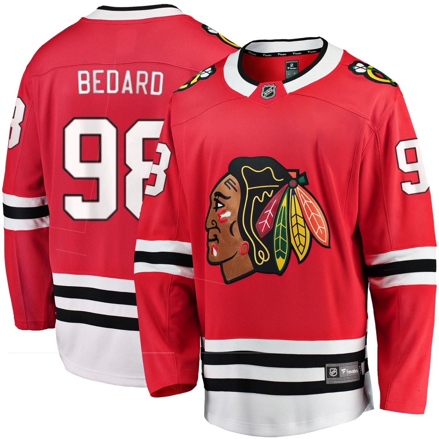 Connor Bedard Chicago Blackhawks Fanatics Branded 2023 NHL Draft Home Breakaway Player Jersey - Red