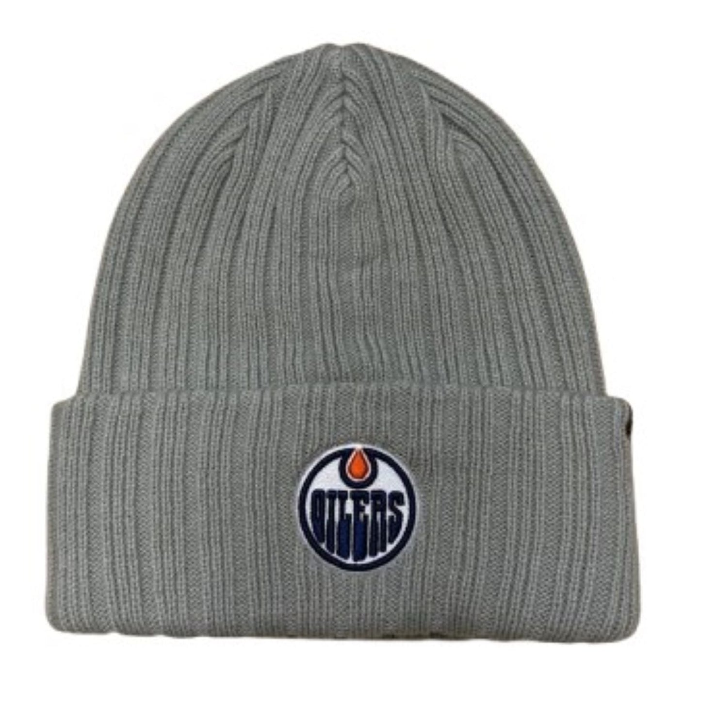 '47 NHL Edmonton Oilers Ribbed Haymaker Cuff Knit Hat - Grey