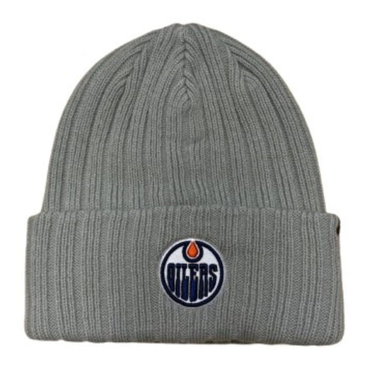 '47 NHL Edmonton Oilers Ribbed Haymaker Cuff Knit Hat - Grey