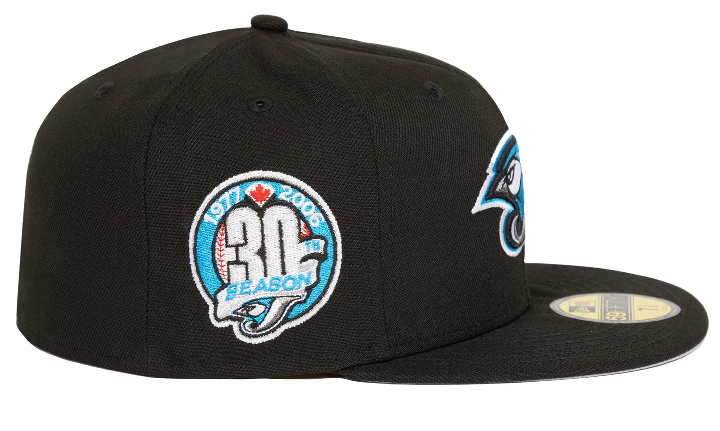 New Era MLB Toronto Blue Jays 30th Season Anniversary 59FIFTY Fitted Hat - Black/Sky