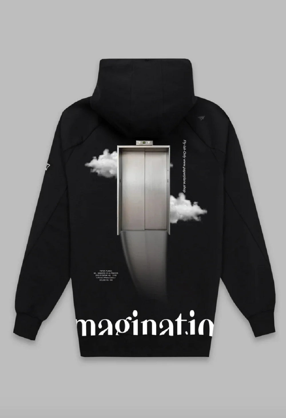 PAPER PLANES HOODIE- ELEVATED DREAMS BLACK