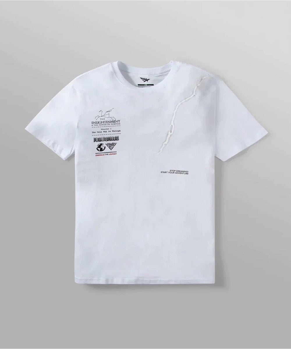 PAPER PLANE T-SHIRT - ENLIGHTENED - WHITE