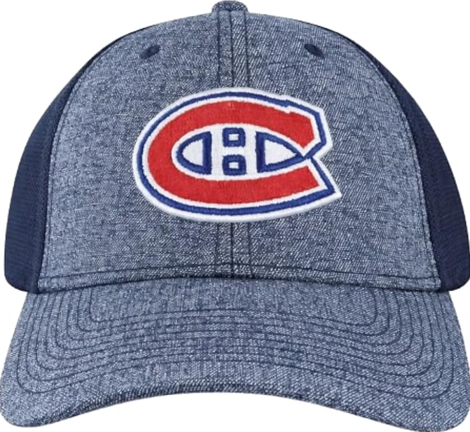American Needle Men's Montreal Canadiens Heather Navy Flex Hat