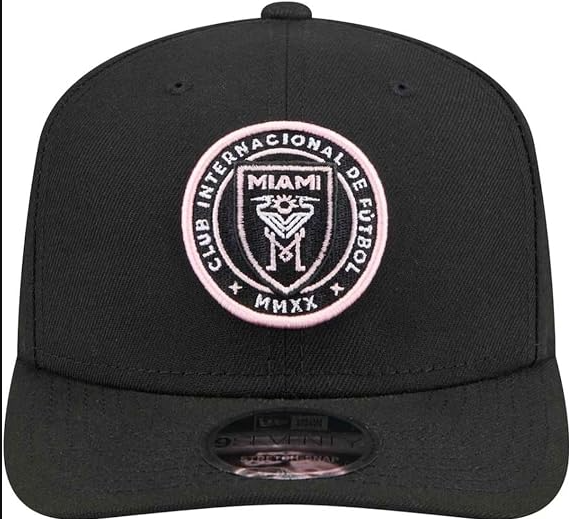New Era MLS Inter Miami CF 9SEVENTY Stretch-Snap Adjustable Hat - Black