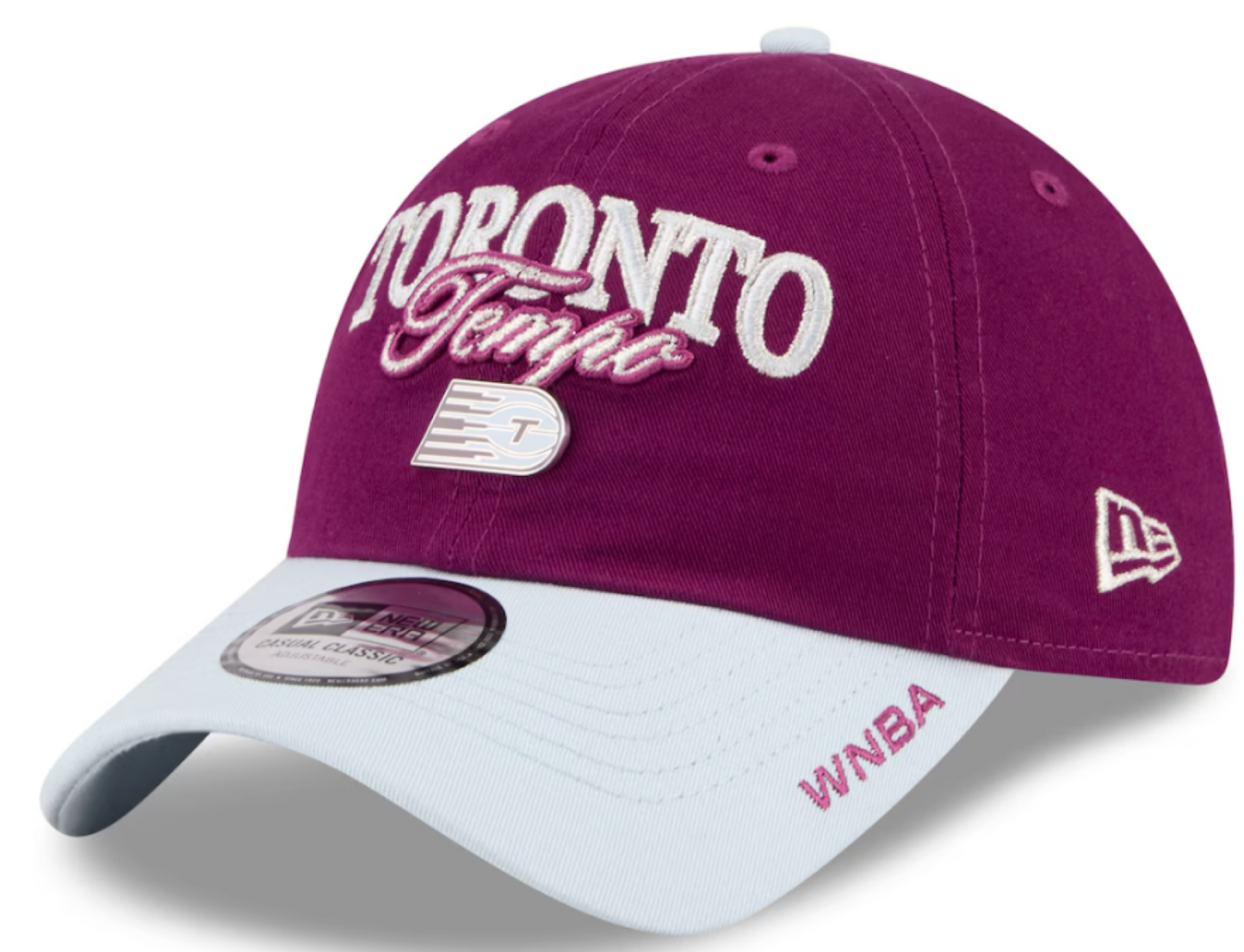 New Era Casual Classic WNBA Toronto Tempo Tip-Off 2026 Adjustable Hat - Purple/Light Blue