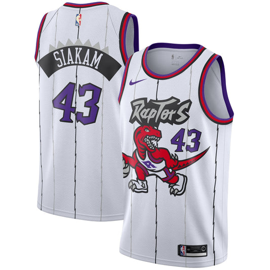 Adult Nike Pascal Siakam White Retro Toronto Raptors 2020/21 Swingman - Jersey