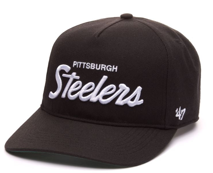 47 NFL Pittsburgh Steelers Attitude Hitch Adjustable Snapback - Black