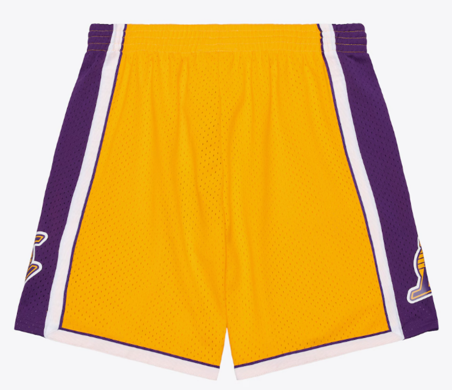 Men's Mitchell & Ness Los Angeles Lakers 2009/10 Hardwood Classics Swingman Shorts - Yellow/Purple
