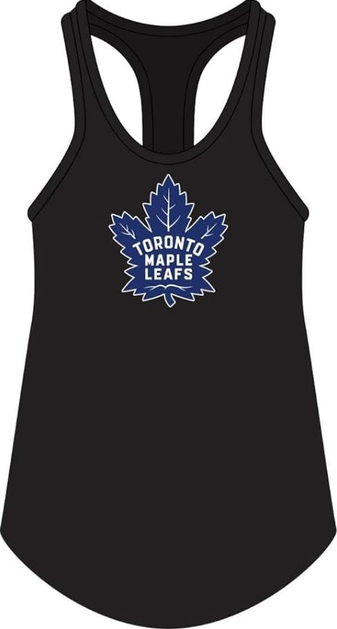 Calhoun NHL Womens Toronto Maple Leafs Solid Print Flowy Tank Top - Black