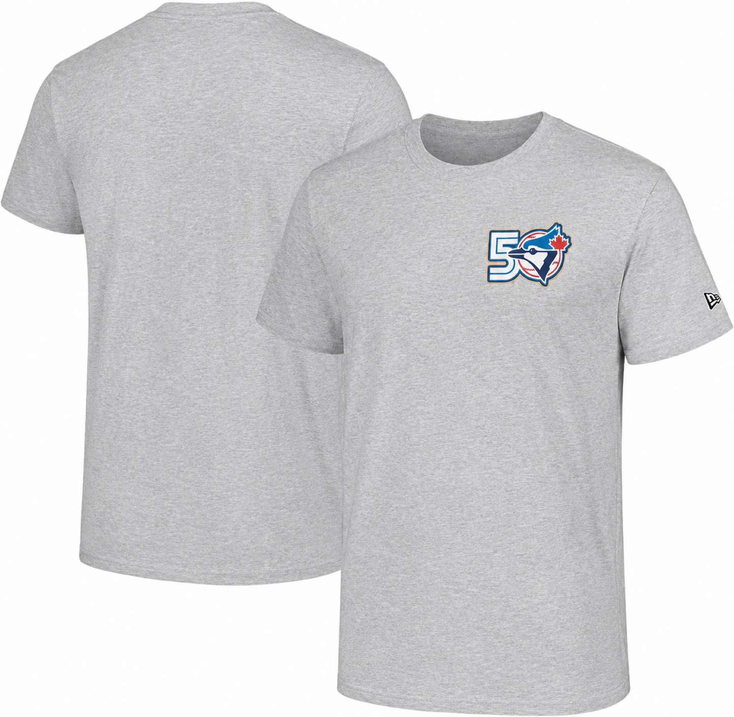 New Era MLB Toronto Blue Jays 50th Season Anniversary Logo T-Shirt - Grey
