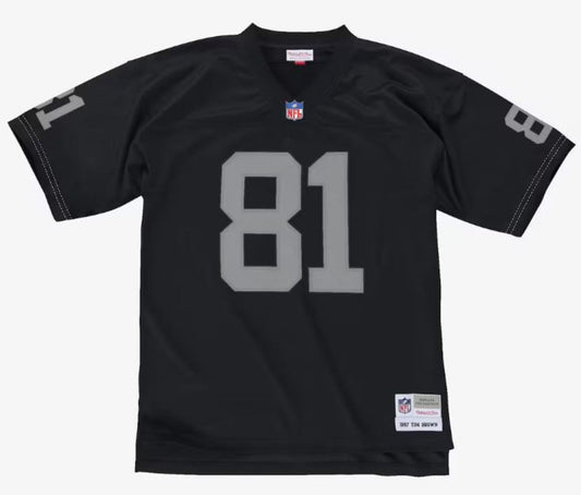 Mitchell & Ness Tim Brown Black Oakland Raiders 1997 Legacy Player Jersey - Black