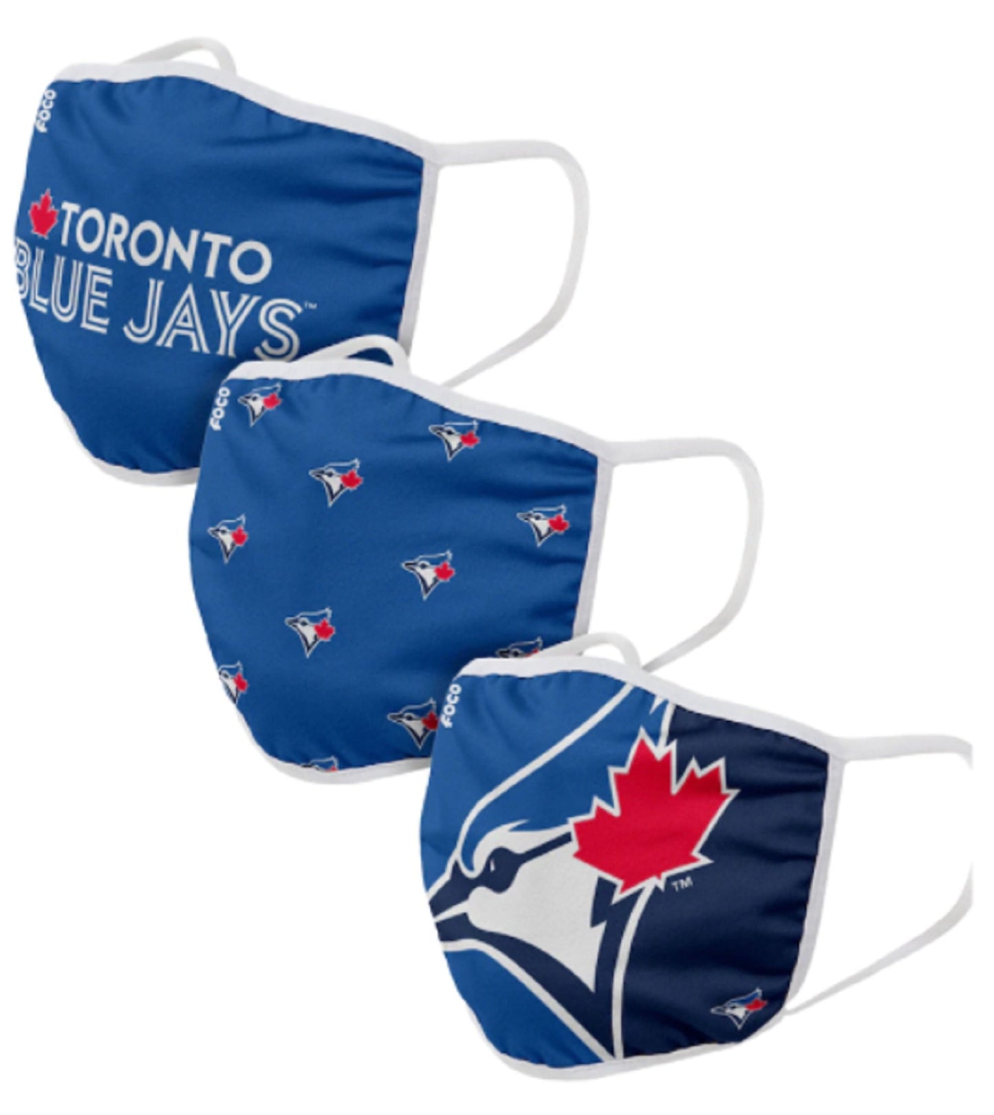 Toronto Blue Jays FOCO Gametime Face Mask - Non-Medical 3 Pack