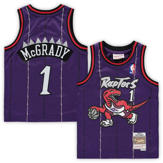 Youth Tracy McGrady #1 Toronto Raptors Mitchell & Ness Swingman Jersey - Purple