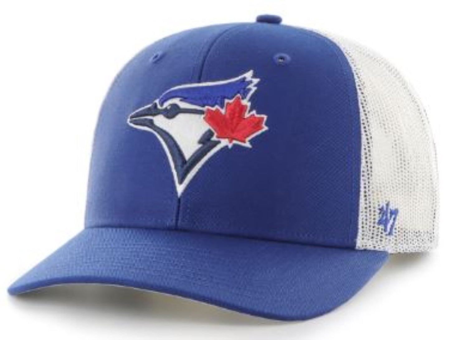 47 MLB Toronto Blue Jays Youth Mesh Trucker Adjustable Cap - Blue/White
