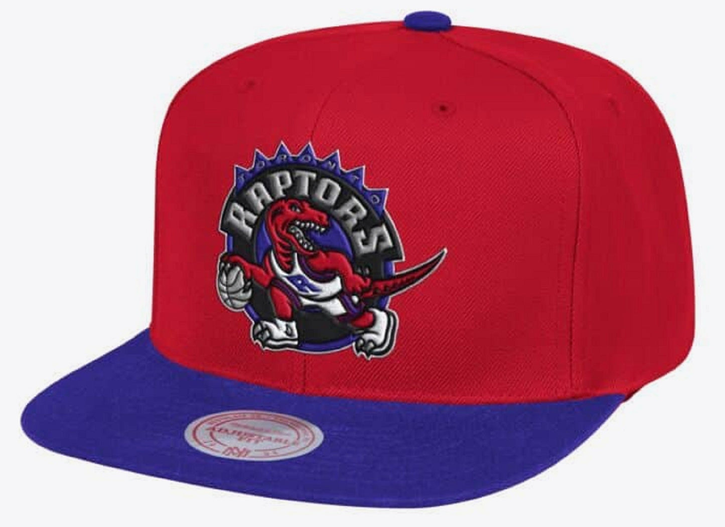 Men's Toronto Raptors Mitchell & Ness Purple/Red Two-Tone Wool Snapback Hat