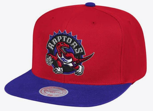 Men's Toronto Raptors Mitchell & Ness Purple/Red Two-Tone Wool Snapback Hat