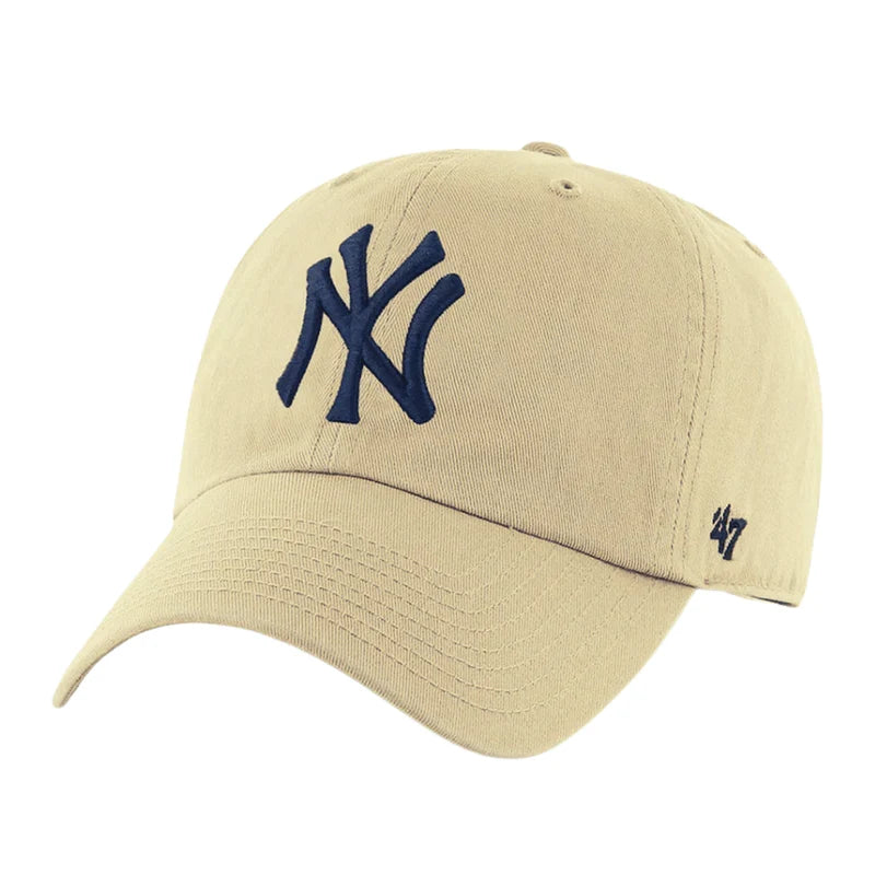 New York Yankees '47 MVP Adjustable Hat - Cream & Black Logo