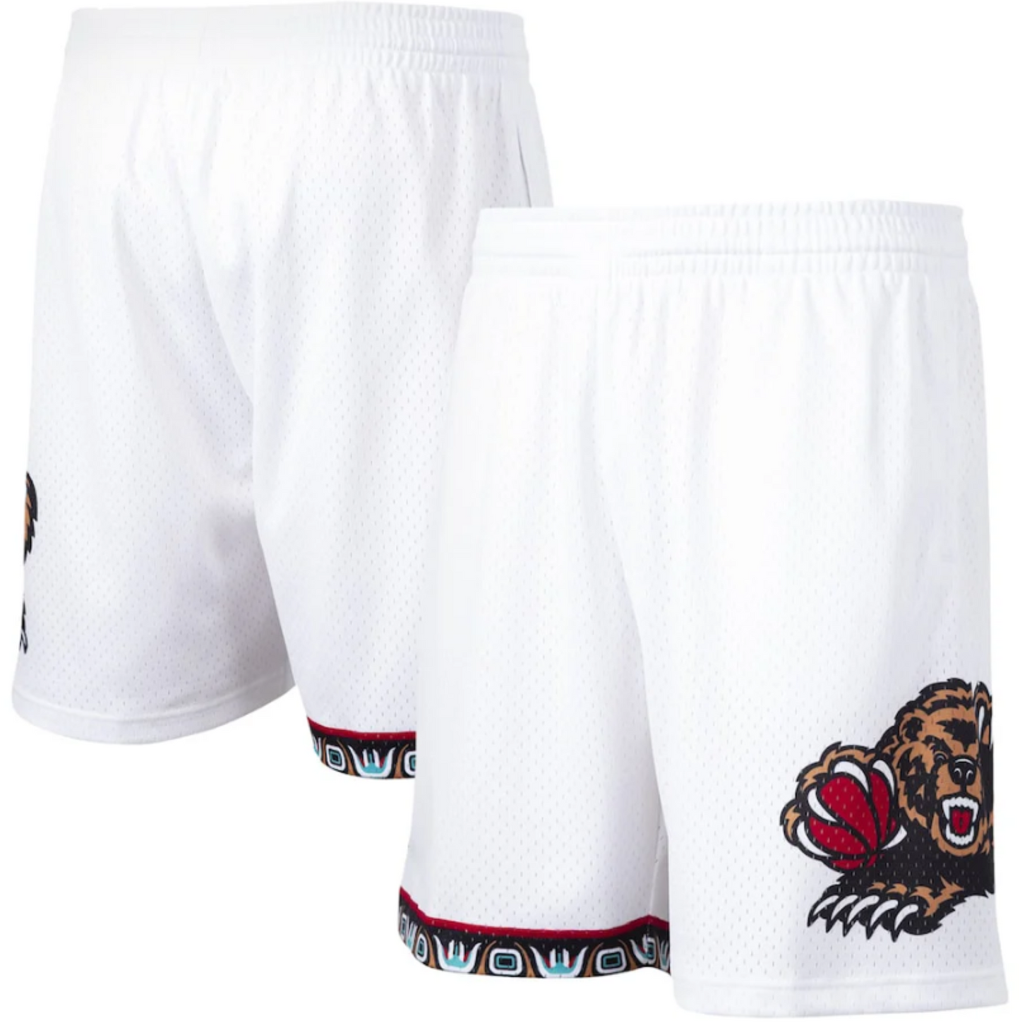 Men's Mitchell & Ness Vancouver Grizzlies 1998/99 Hardwood Classics Swingman Shorts - White