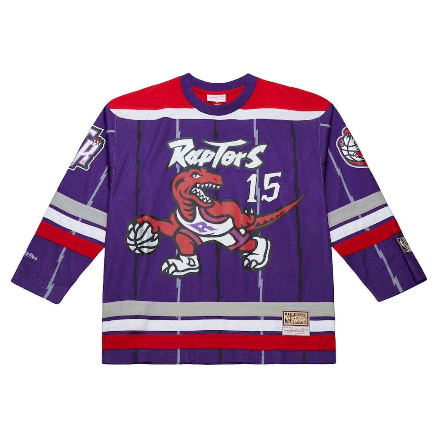 Mitchell & Ness Toronto Raptors Vince Carter #15 Maxxed Out Fashion Hockey Jersey - Purple/Red
