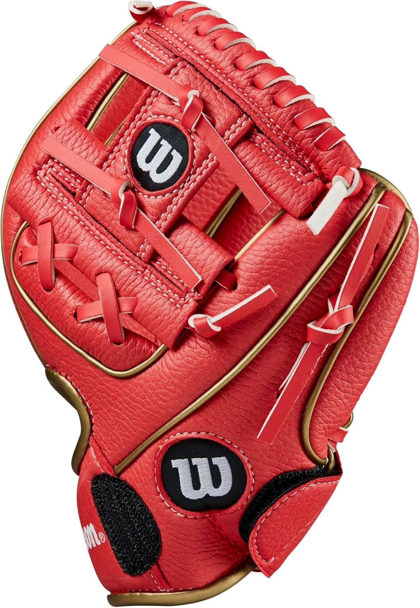 Wilson 2024 A200™ EZ Catch™ 9” T-Ball Glove - Right Hand Throw, Red/Metallic Gold
