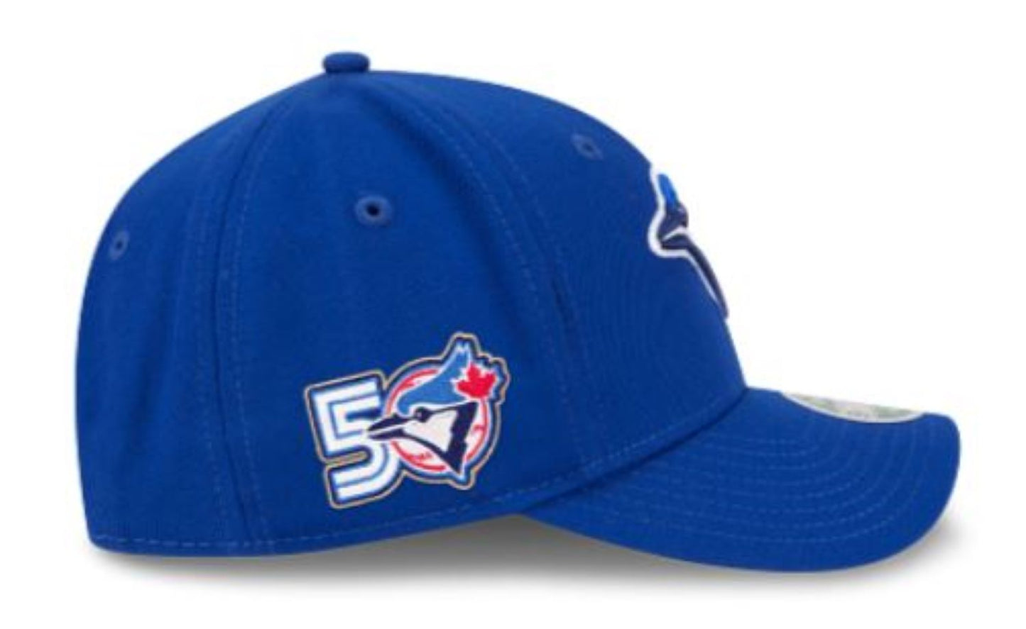 New Era YOUTH 9FORTY M-Crown MLB Toronto Blue Jays 50th Anniversary Side Patch Player Replica Adjustable Snapback Hat - Royal Blue