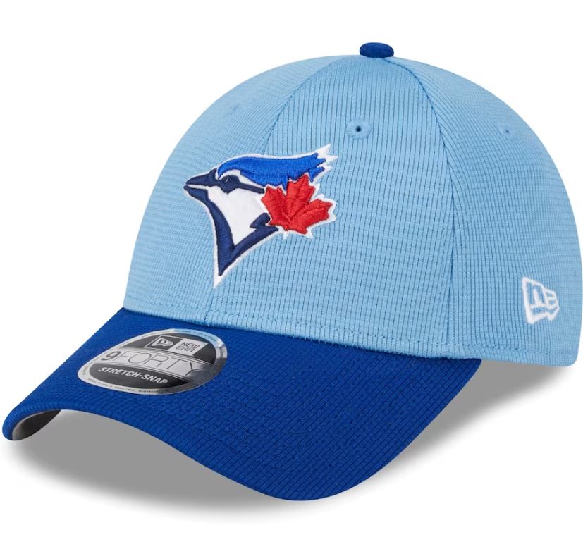 Men's New Era MLB Toronto Blue Jays 2024 Batting Practice On-Field 9Forty Adjustable - Powder Blue