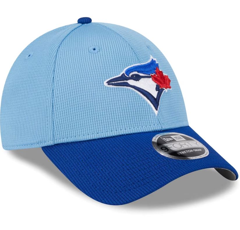 Men's New Era MLB Toronto Blue Jays 2024 Batting Practice On-Field 9Forty Adjustable - Powder Blue