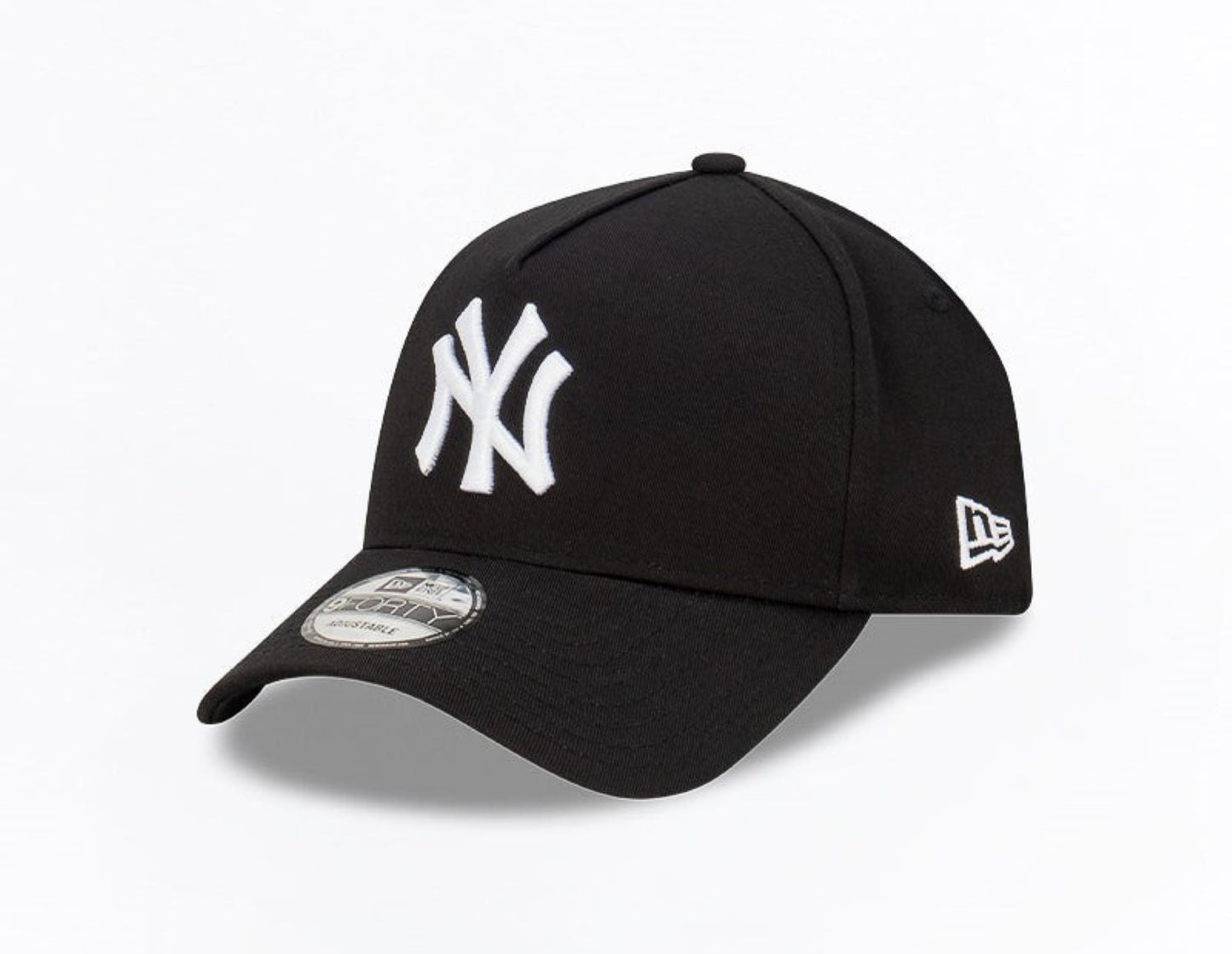 New Era 9FORTY A-Frame MLB New York Yankees Primary Logo Adjustable Snapback Hat - Black