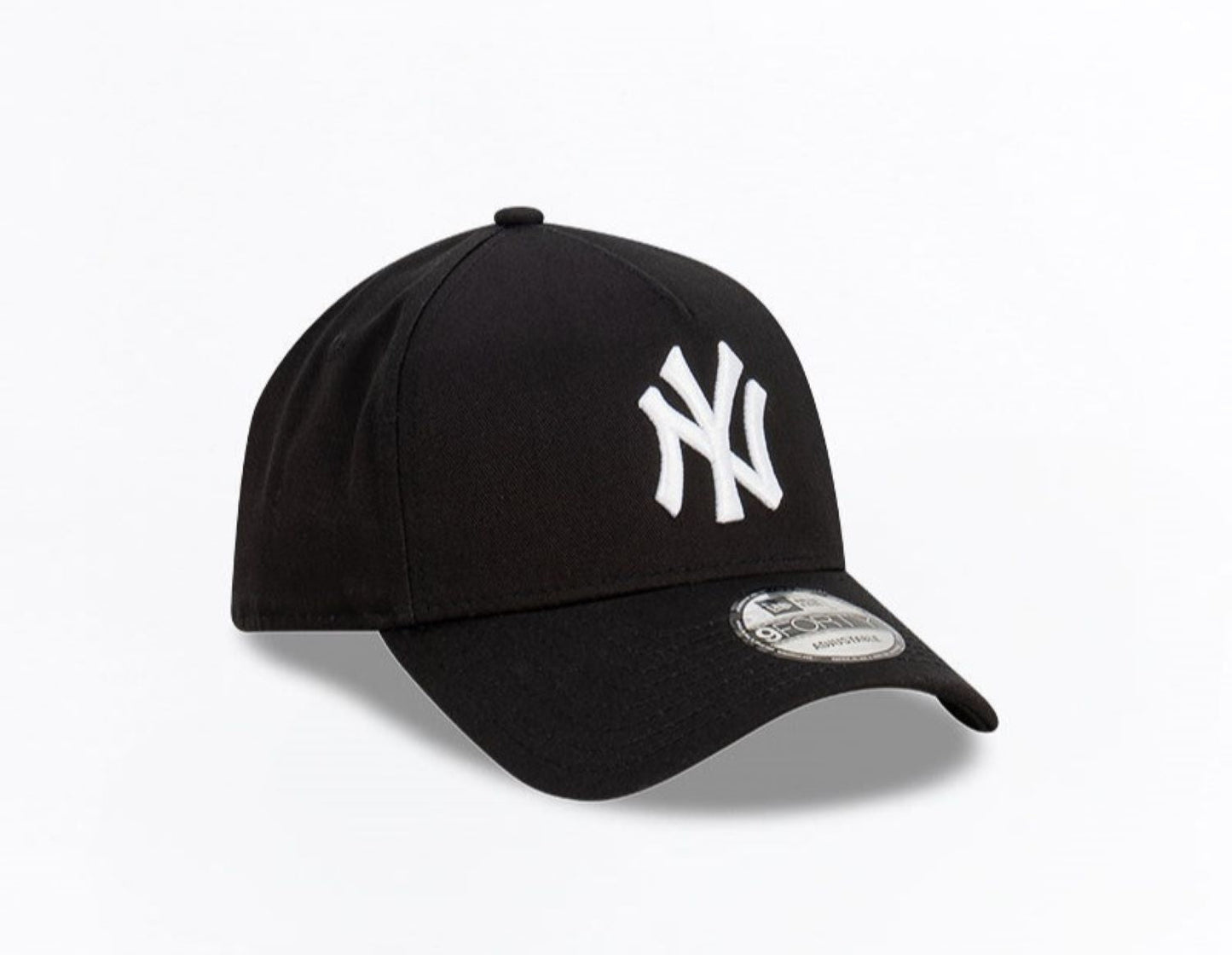 New Era 9FORTY A-Frame MLB New York Yankees Primary Logo Adjustable Snapback Hat - Black