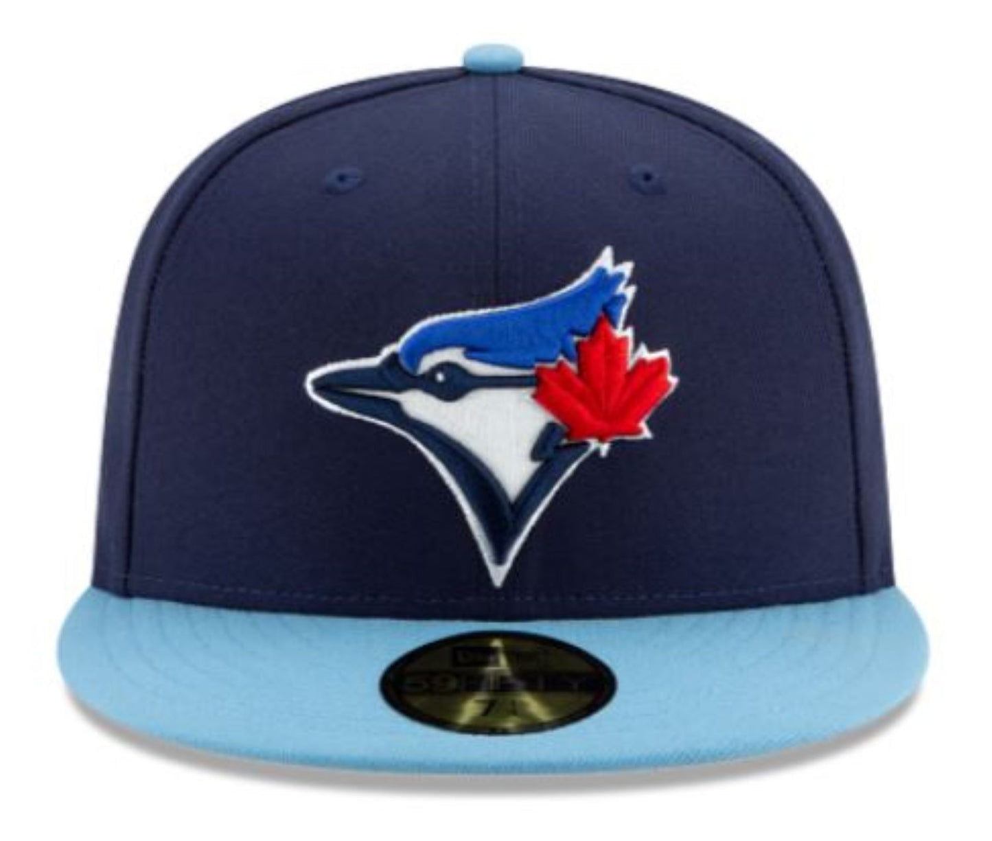 New Era 59FIFTY MLB Toronto Blue Jays 50th Anniversary Side Patch Authentic Collection Two Tone Fitted Hat - Navy/Powder Blue