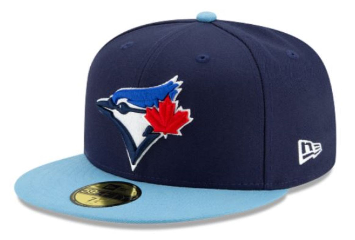 New Era 59FIFTY MLB Toronto Blue Jays 50th Anniversary Side Patch Authentic Collection Two Tone Fitted Hat - Navy/Powder Blue