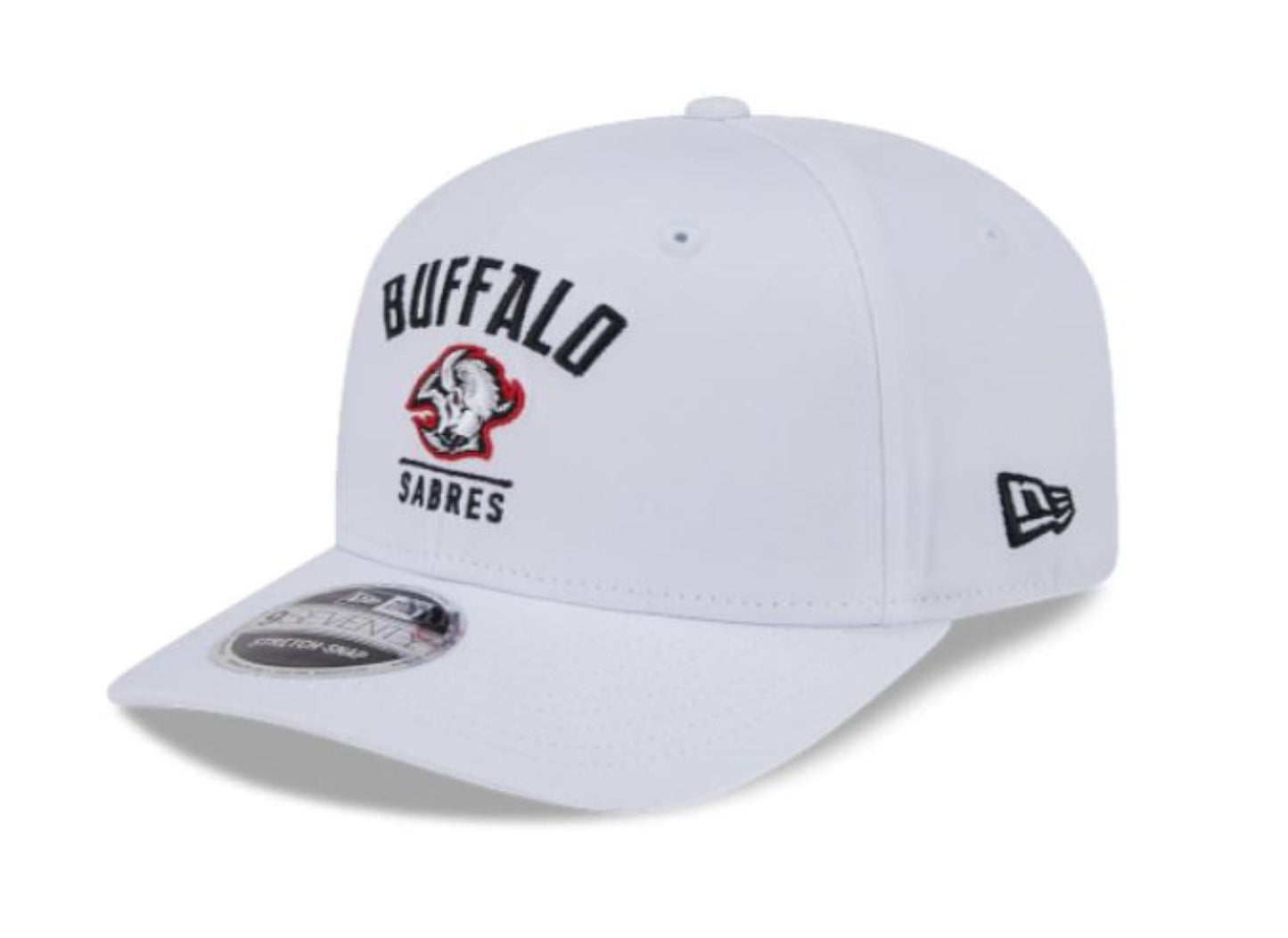 New Era 9SEVENTY NHL Buffalo Sabres Alternate Logo Stretch-Snap Adjustable Snapback Hat - White