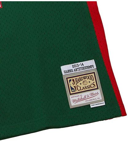 Mitchell & Ness NBA Milwaukee Bucks Giannis Antetokounmpo #34 2013-14 HWC Swingman Jersey - Green