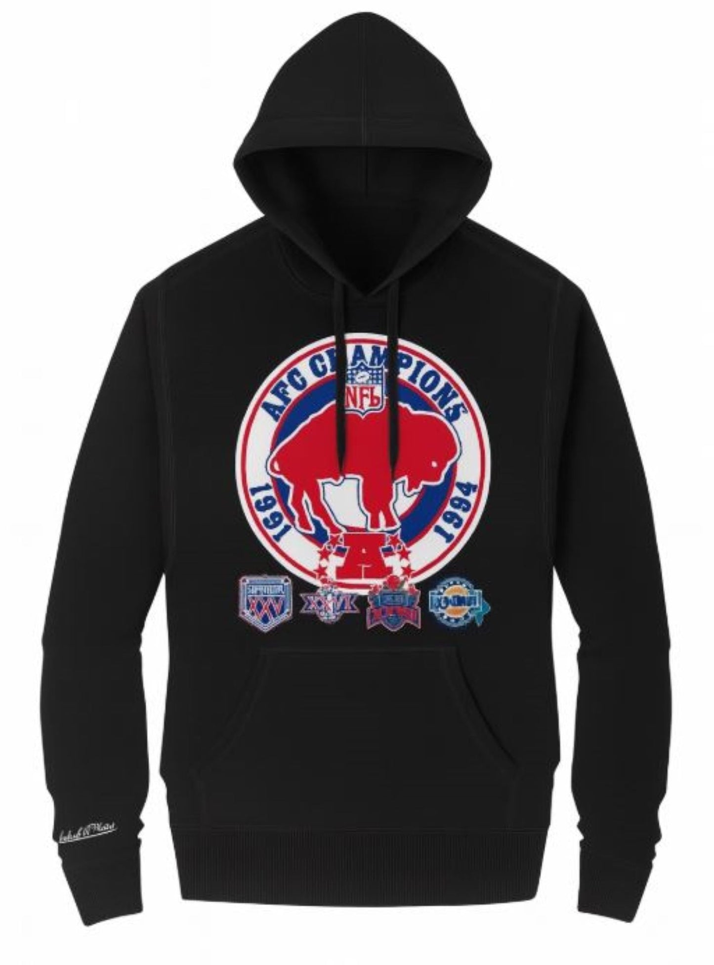 Mitchell & Ness NFL Buffalo Bills AFC Champions 1991-1994 Retro Hoodie - Black