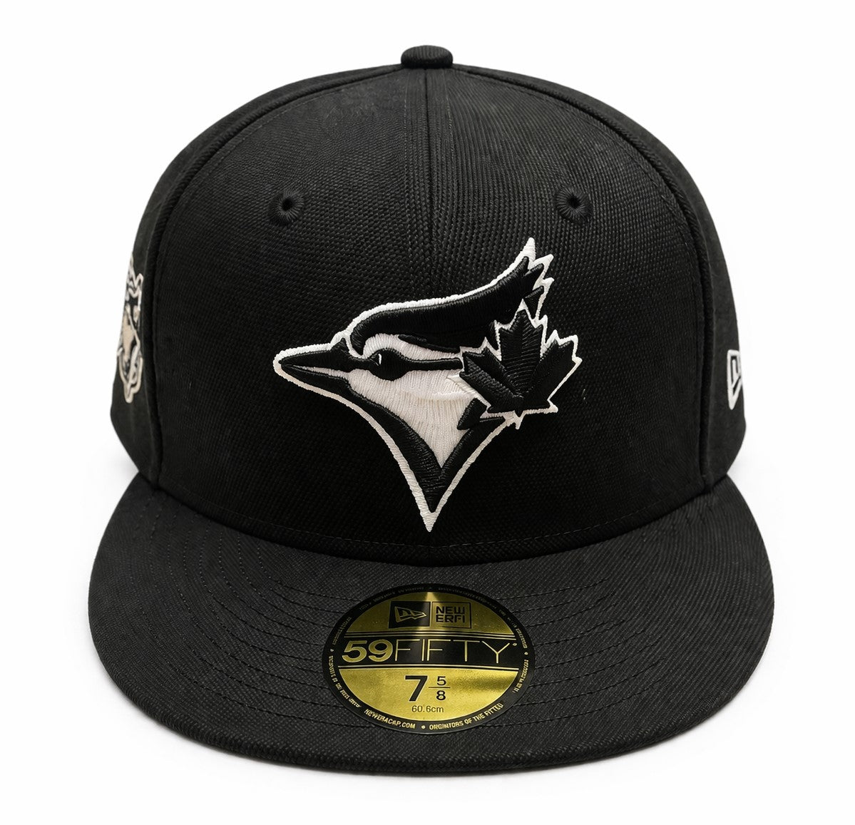New Era 59FIFTY MLB Toronto Blue Jays 50th Anniversary Side Patch Custom Collection Fitted Hat - Black/White