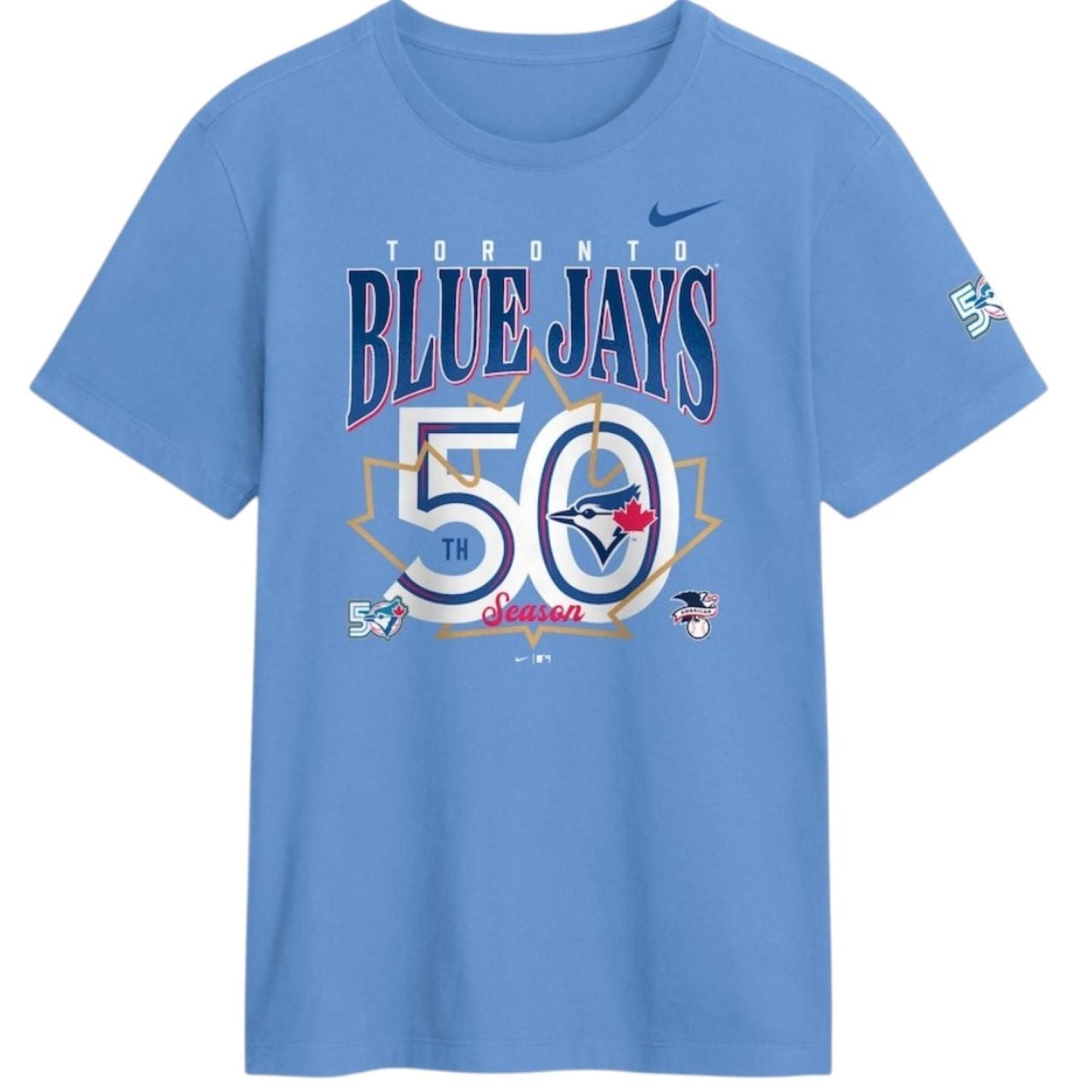 Nike MLB Toronto Blue Jays 50th Season Club Graphic T-Shirt - Powder Blue