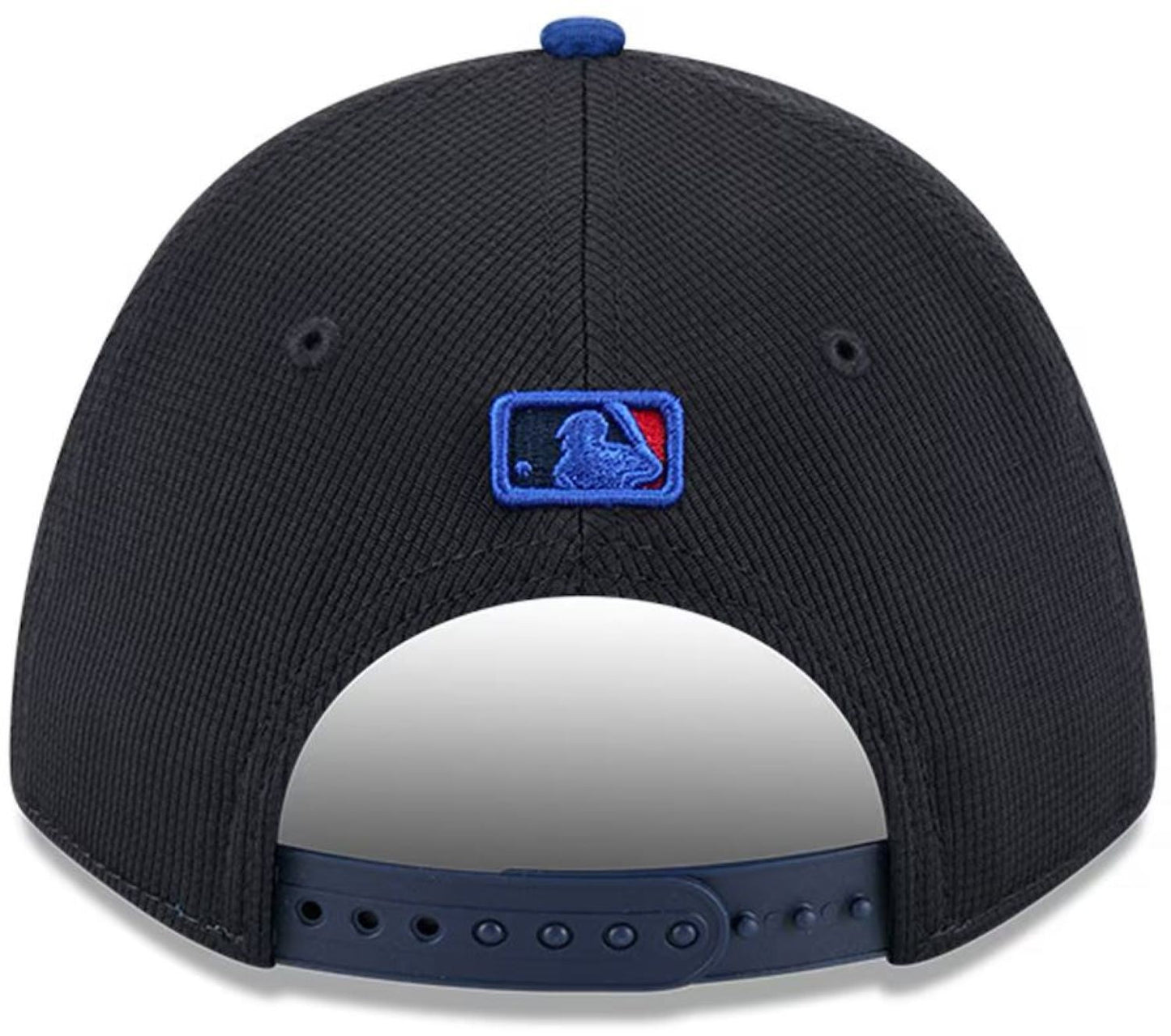 New Era 9FORTY M-Crown MLB Toronto Blue Jays City Connect Batting Practice Two Tone Adjustable Snapback Hat - Black/Blue