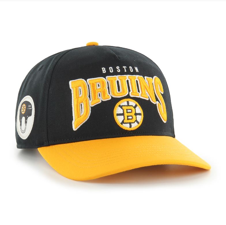 47 NHL Boston Bruins Hard Hat Arch Hitch Snapback - Black/Yellow