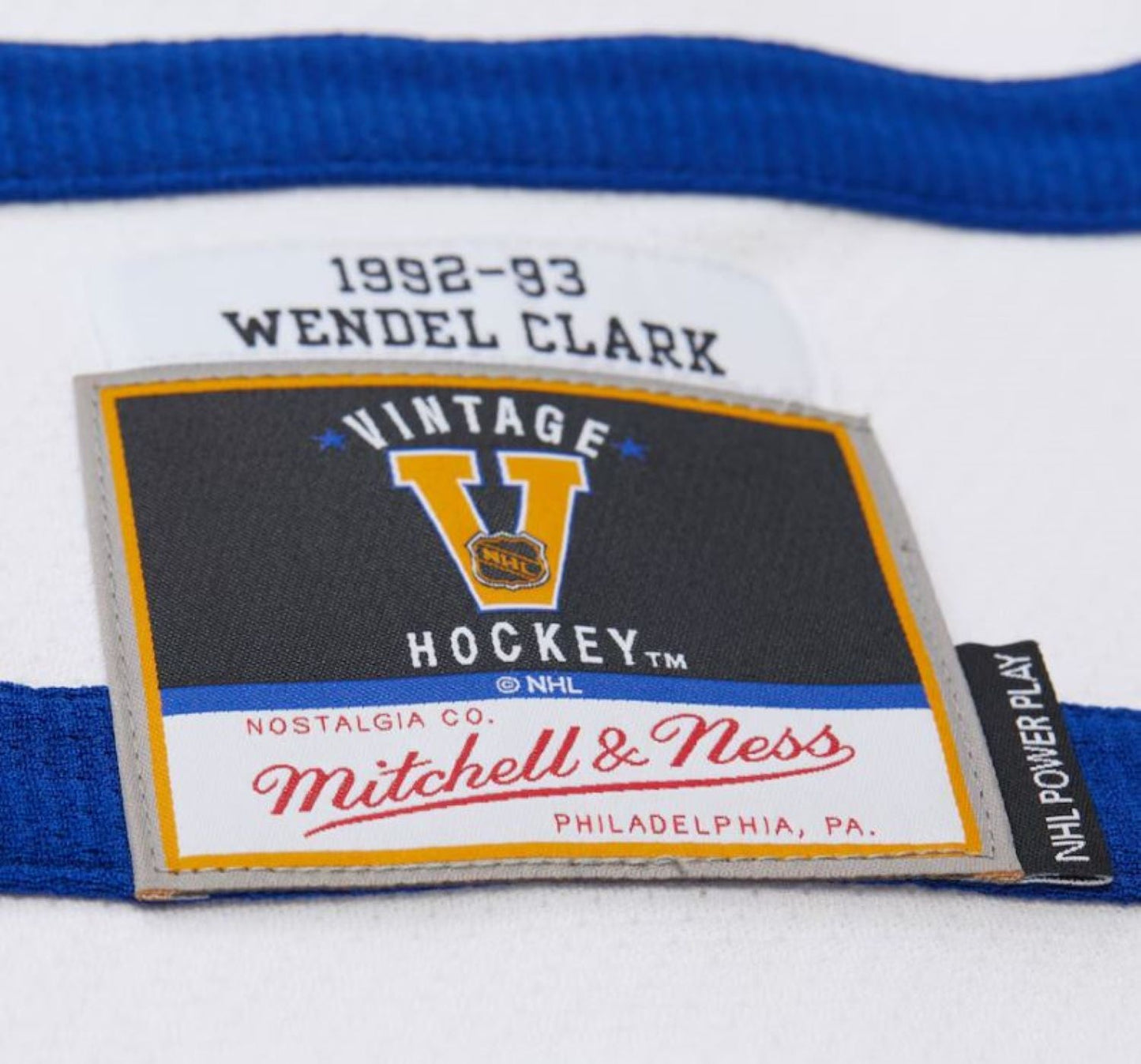 Men's Toronto Maple Leafs Wendel Clark #17 Mitchell & Ness 1992/93 Throwback Powerplay Jersey - White