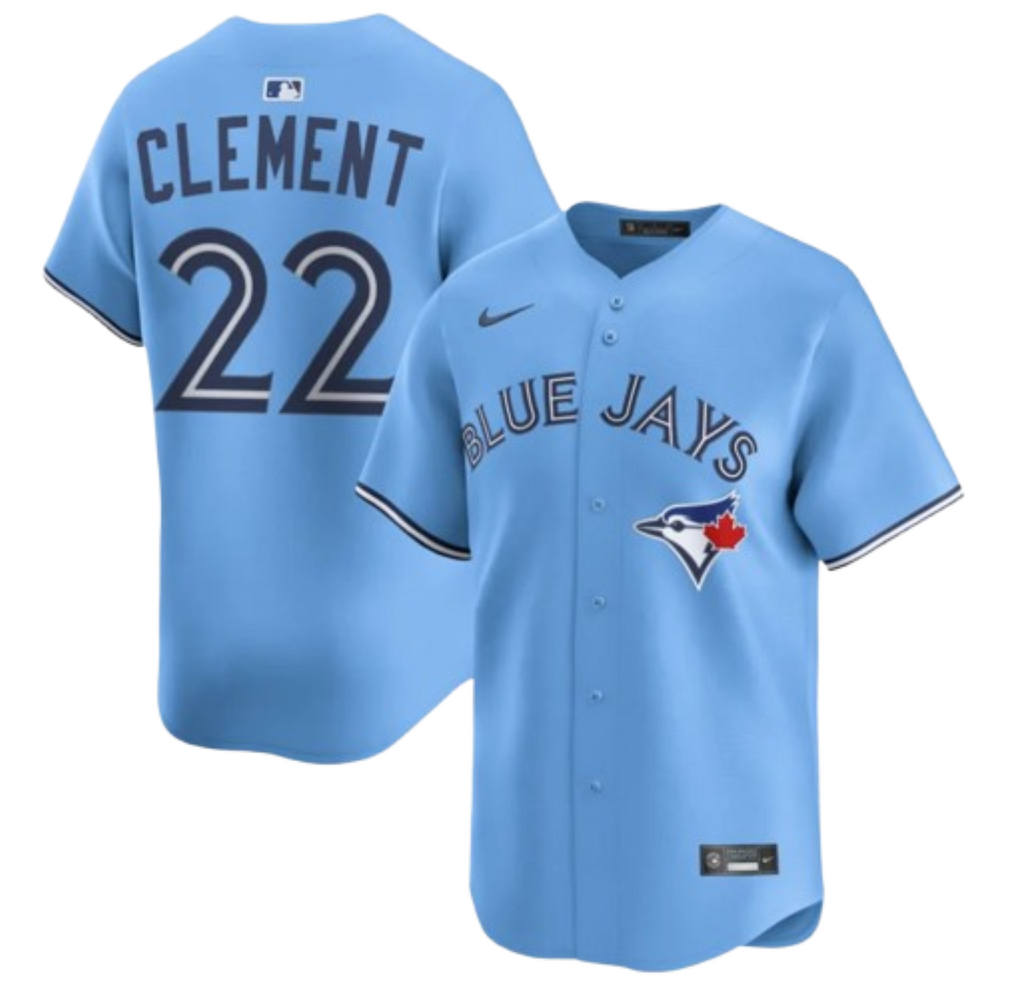 Nike Mens MLB Toronto Blue Jays Ernie Clement Alternate Limited Jersey Stitched Name and Number- Powder Blue